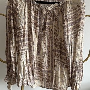 Vici Boho Balloon Sleeve Blouse NWOT